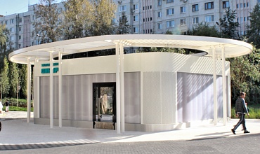 Новый экопавильон из поликарбоната Novattro на обновленном бульваре Серова